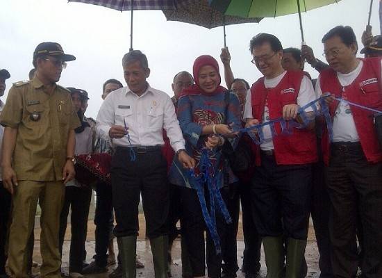 Proses Pembangunan Jembatan Sungai Rasau OKI