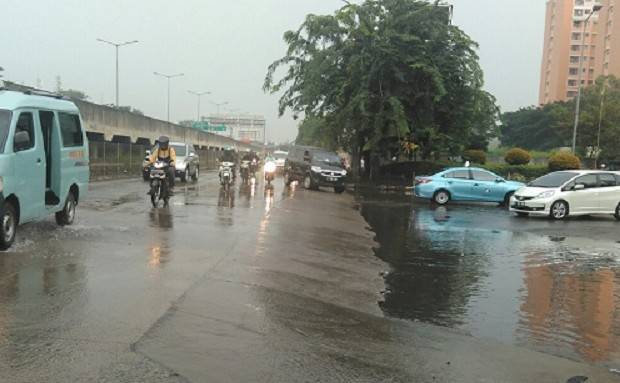 Jalan Kamal Raya Kembali Tergenang